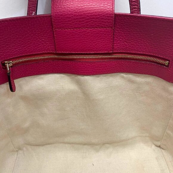 Gucci - Fuchsia Pebble Leather Medium Swing Tote - Picture 8 of 9